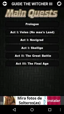 Guide The Witcher3 WildHunt android App screenshot 2